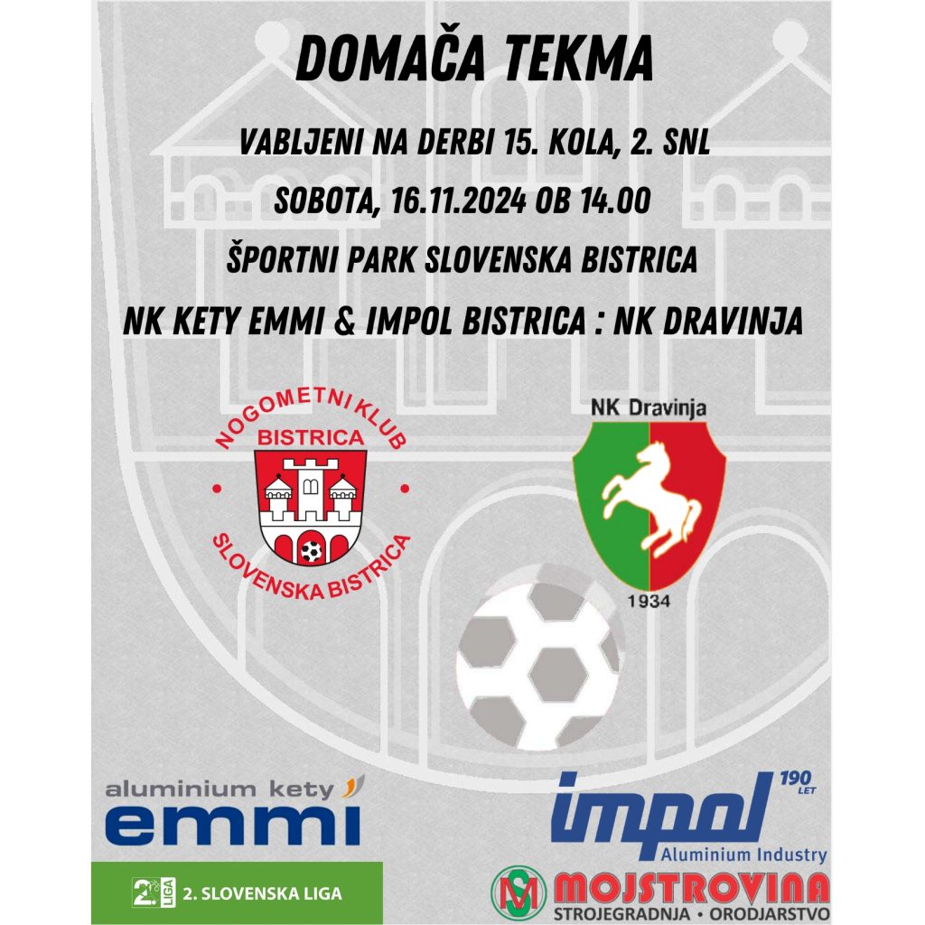 Napovednik za 15. krog: Čaka nas lokalni derbi proti ND Dravinja! ⚽🔥