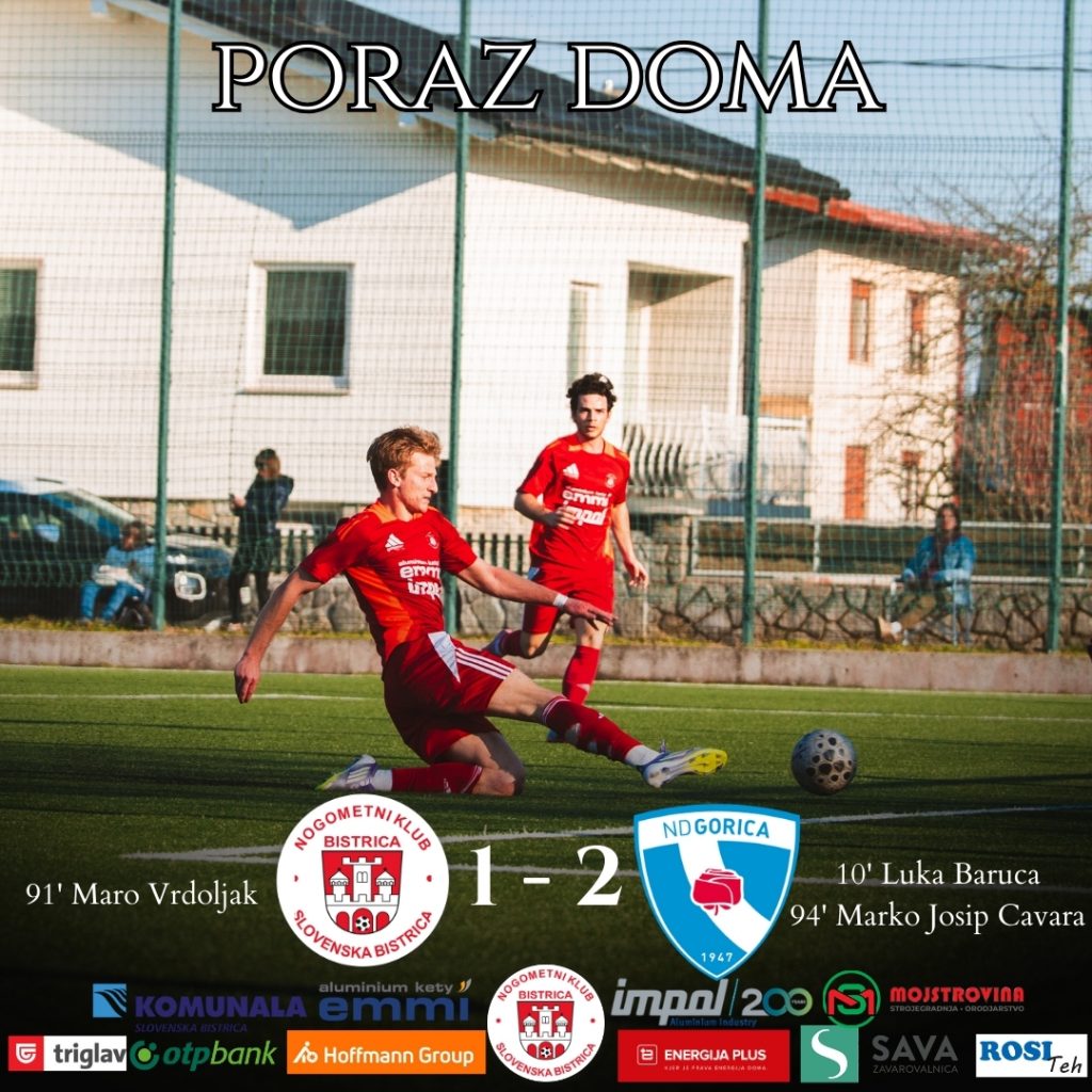 PORAZ BISTRIČANOV PO DRAMATIČNEM ZAKLJUČKU