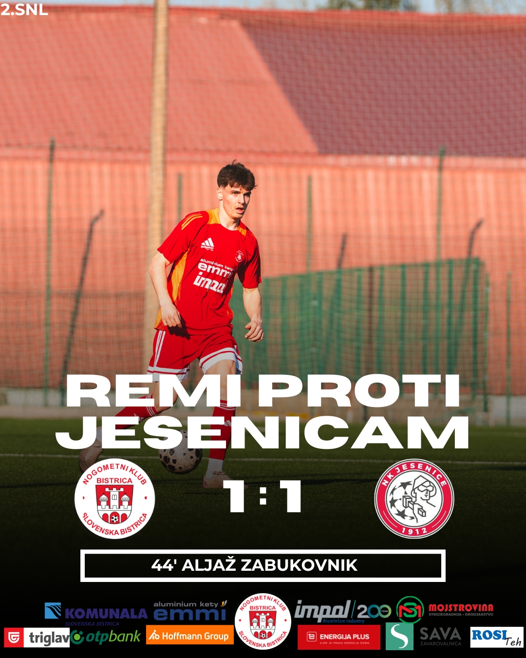 Bistričani do točke proti Jesenicam, odločil karakter po zaostanku