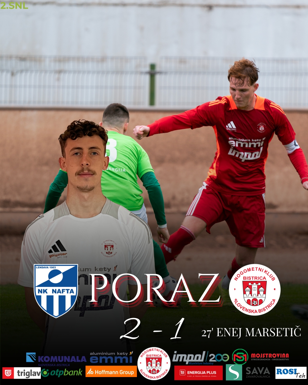Poraz v Lendavi proti vodilni Nafti | Bistrica že usmerjena v tekmo z Biljami
