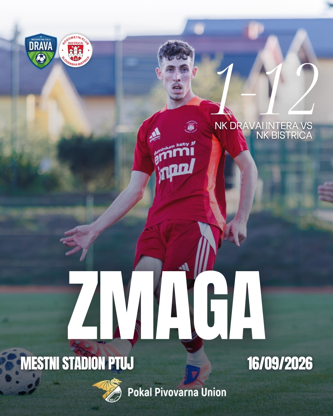 POKALNA POT SE NADALJUJE: BISTRICA NA PTUJU DO VISOKE ZMAGE Z 1:12