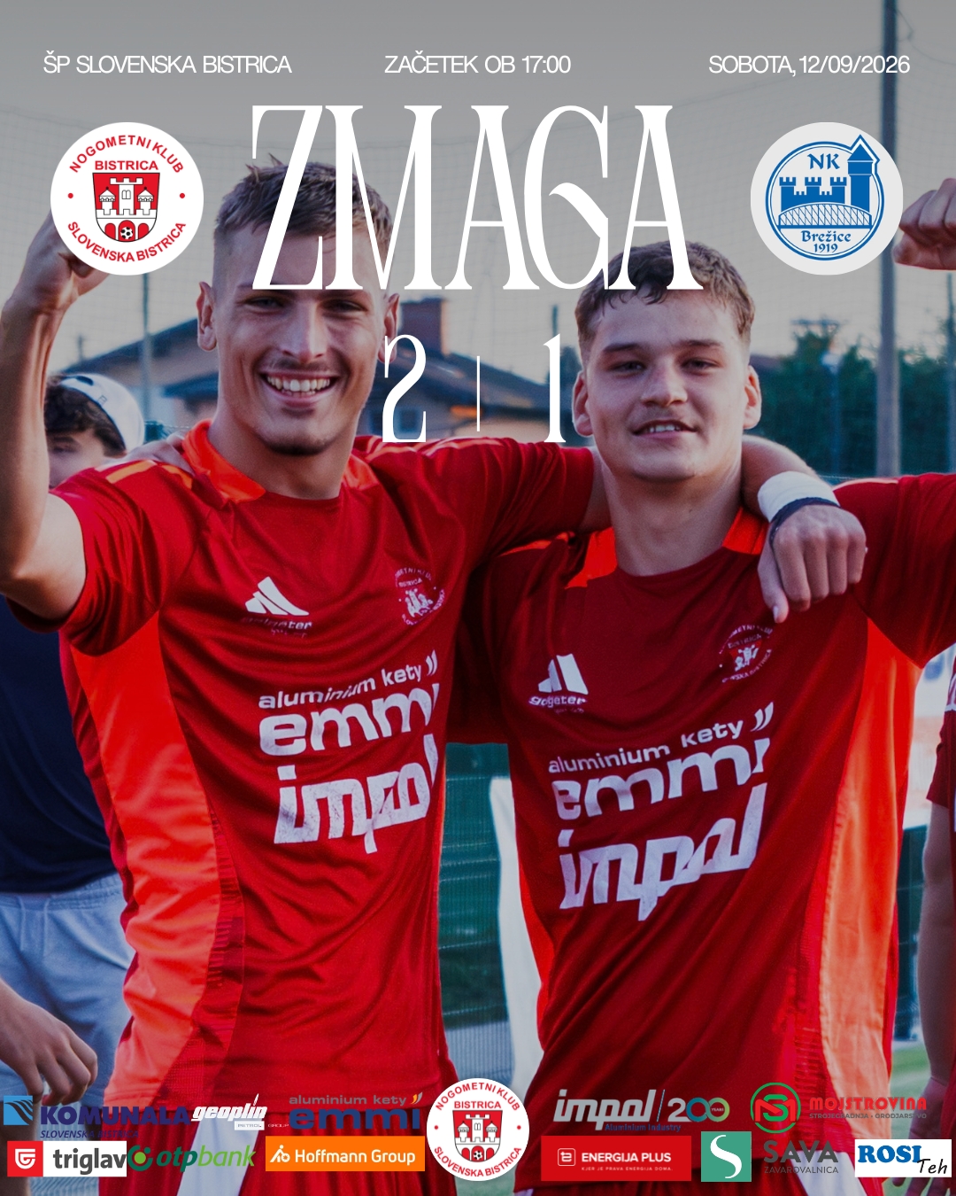 BISTRICA PO PREOBRATU DO TRETJE ZMAGE V SEZONI